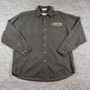 Most Wanted Shirt Men's M Alabama State University Black Button Down HBCU‎